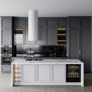 Imperial Noir – Neoclassical Luxury Kitchen