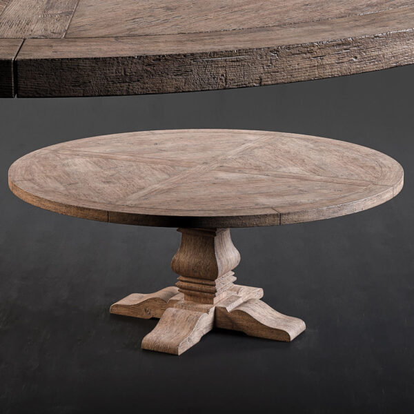 Rh Salvaged Wood Round Center Table